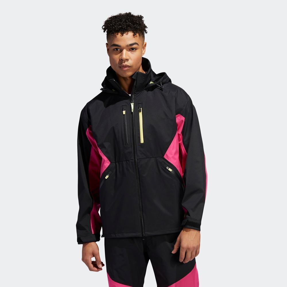 Adidas x Metropolitan USA 3L Skater Jacket Windbreaker Black/Pink Size Small